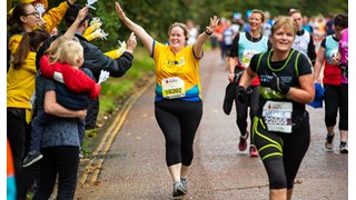 Runner in a yellow vest